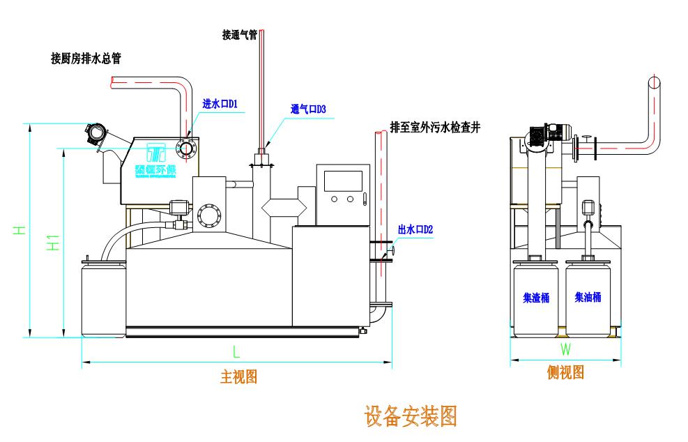 智能隔油提升設(shè)備安裝說(shuō)明 智能隔油提升設(shè)備安裝說(shuō)明